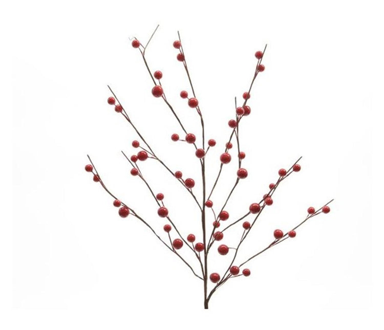 Decoris deco ramo di bacca con bacche rosse 55cm