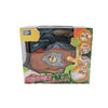 Dinoworld Dinosaurus Puppet a mano con luce a vapore e suono, 17 cm