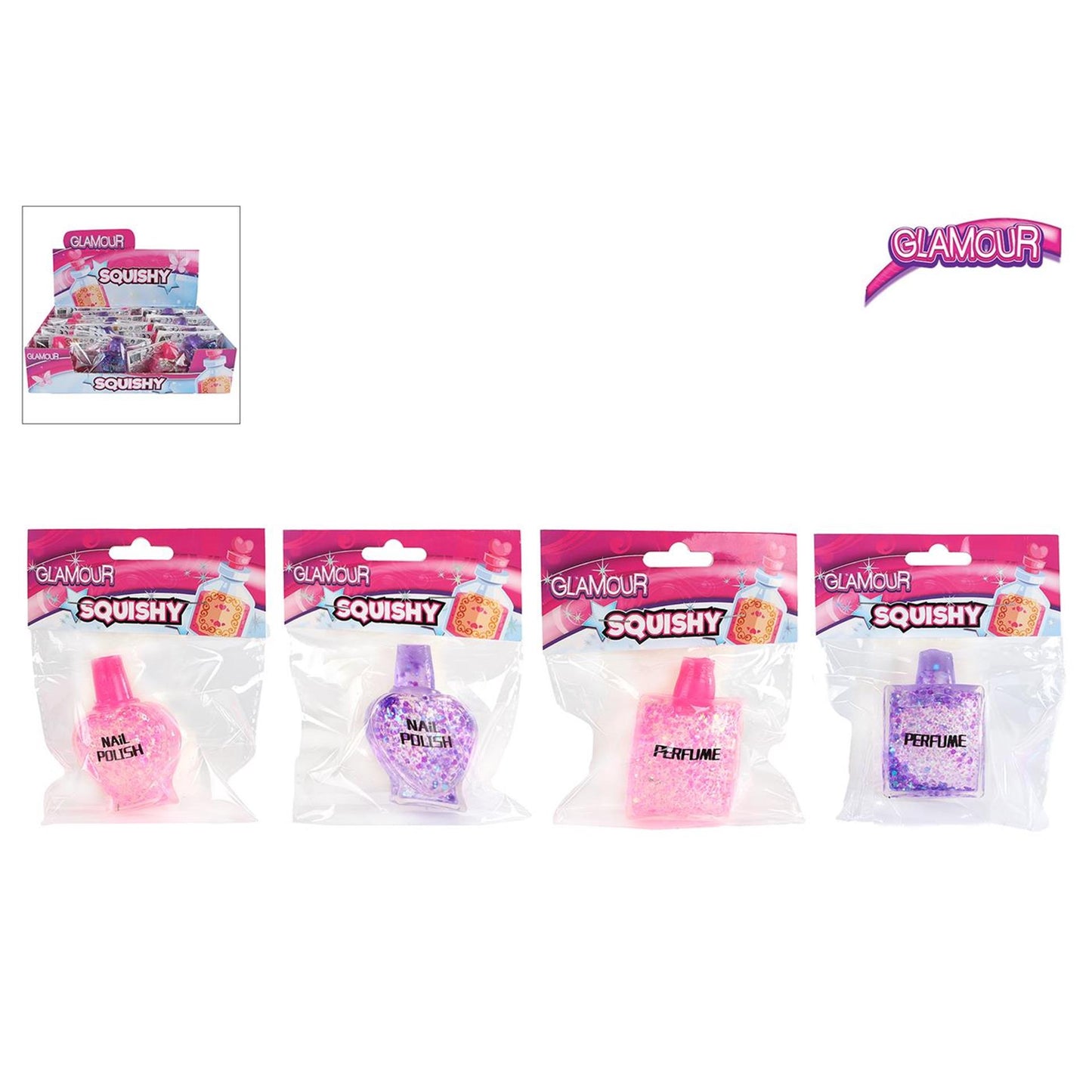 Glamour squishy botella exprimible perfume esmalte de uñas 7cm