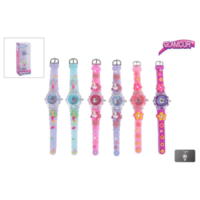 Reloj analógico Glamour Girls con luz.