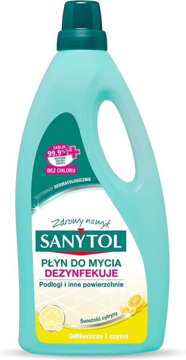 Sanytol líquido multifuncional para limpieza y desinfección de suelos y otras superficies con aroma a limón y hoja de olivo 1000ml