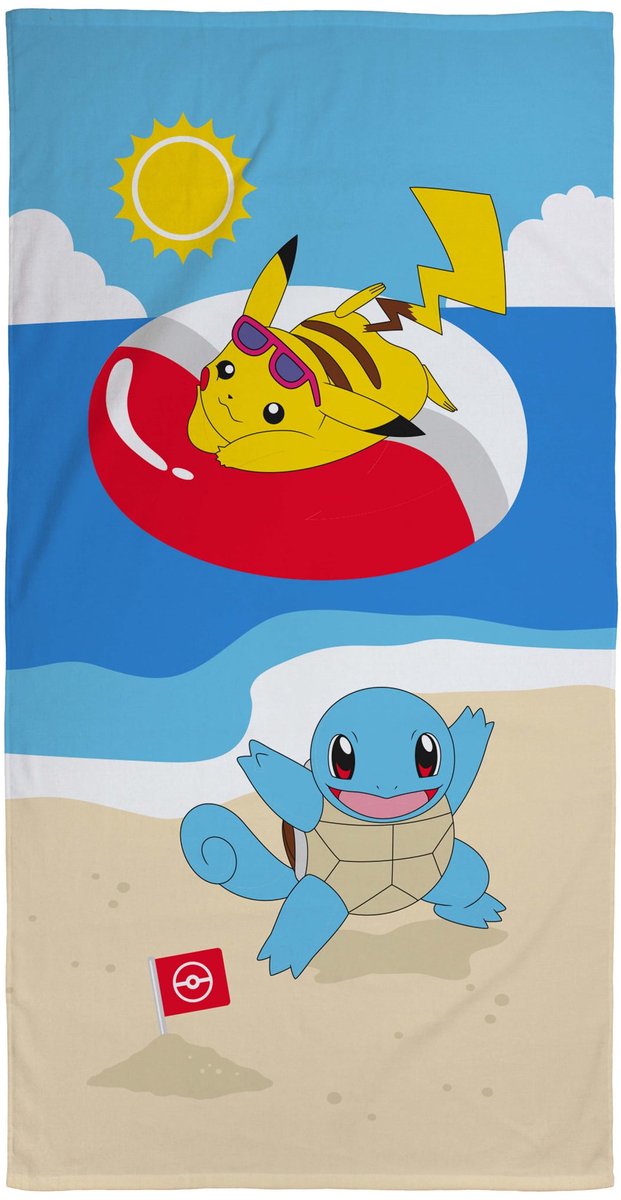 Telo mare Pokémon Squirtle - 70 x 140 cm - cotone