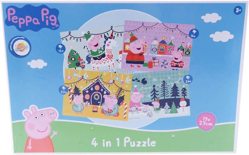 Puzzle per bambini - Peppa Pig Christmas - Puzzle - 4 in 1 puzzle