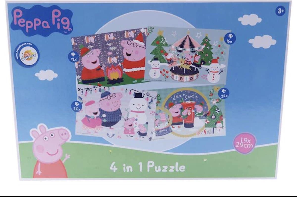 Peppa Pig Christmas Puzzles - 4in1 - 12+16+20+24 piezas
