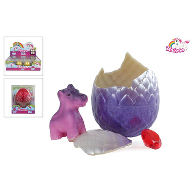 Huevo de unicornio con unicornio en crecimiento y diamante - 8cm