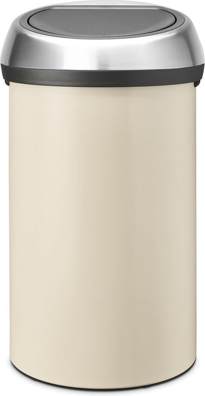 Pattumiera touch bin Brabantia - 60 litri - coperchio in acciaio opaco beige morbido