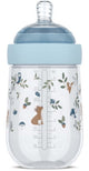 Biberon Mepal mio little dutch - 240 ml - anticolica - il design a spirale previene l'intasamento - silicone di grado medico - amici della foresta