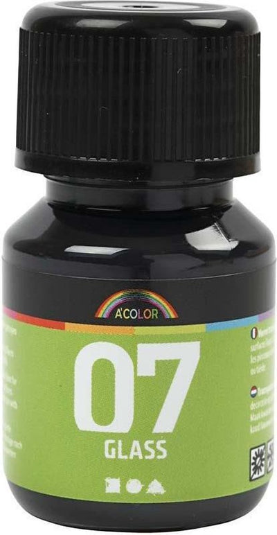 Vernice in vetro permanente - nero, 30 ml