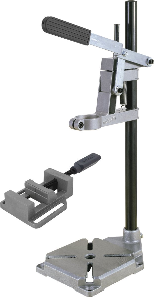Wolfcraft - drill stand with vice for drill - table drill - column drill - machine clamp - 3406301