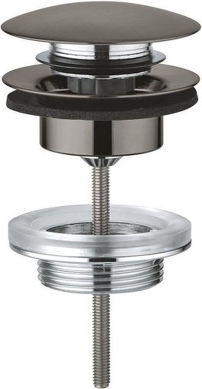 Grohe waste fitting push open brushed hard graphite