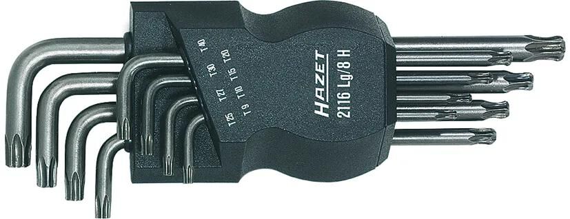 Hazet winkelstiftschlüsselsatz angle screw set 8tlg. torx