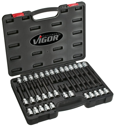 Vigor steckschlüsselsatz v1917 screwdriver insert sort. torx 32tlg.