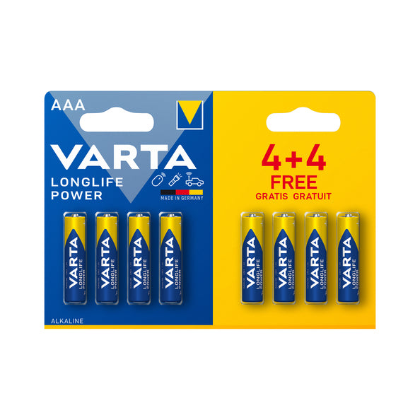 Varta longlife power aaa 4+4 (20 pezzi)