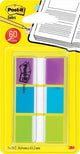 Indice Post-it ® standard, set portatile, viola, blu, verde, 24 x 43,2 mm, 20 linguette colorate