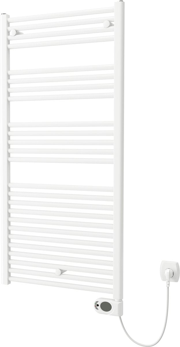 Scaldasalviette elettrico Plieger elba – scaldasalviette – con cronotermostato – 126,2 cm x 60 cm – 700 watt – bianco