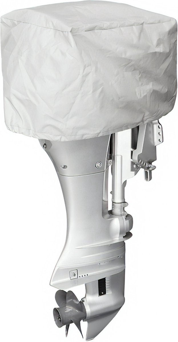 Funda para motor fueraborda Proplus - adecuada para motores fueraborda de 25-50 CV - 76 x 39 x 41 cm - funda - funda protectora - poliéster 600d - funda para motor de barco estabilizada contra los rayos UV - adecuada para agua de mar - gris claro