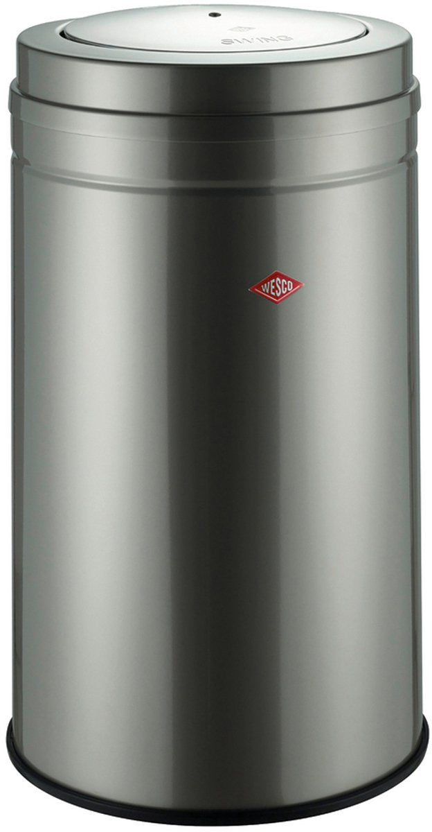 Wesco big swing vuilnisbak | 120 liter | metaal - nieuwzilver | prullenbak - made in germany