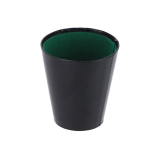 Tazza di dadi di base 9 cm verde nero