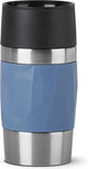 Tazza da viaggio compatta Tefal - bottiglia thermos - 0,3 l - blu - a tenuta stagna - adatta per bevande calde e fredde