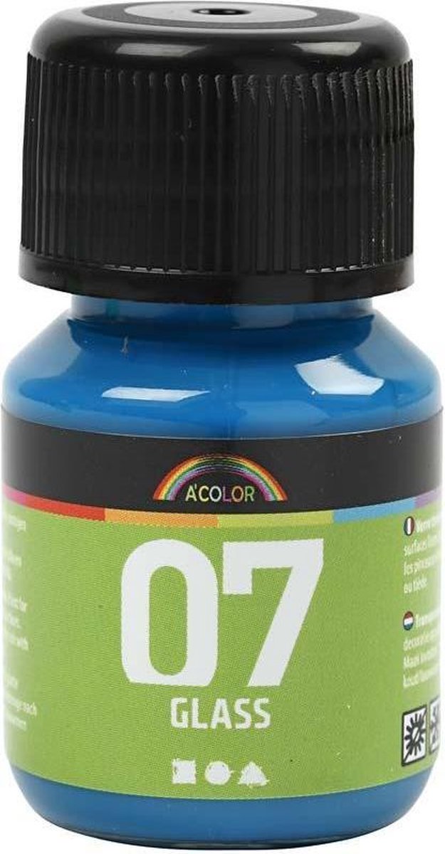 Pintura de vidrio permanente - turquesa, 30 ml