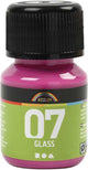 Permanent glass paint - Pink, 30ml