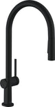 Rubinetto cucina Hansgrohe talis 1 gr 210 con doccetta estraibile nero opaco