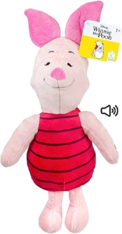 Peluche Disney maialino di peluche di Winnie the Pooh - con suono - 30 cm - famosi personaggi dei cartoni animati