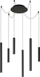 Lucide lorenz - hanglamp - ø 120 cm - led dimbaar - 6x4w 3000k - zwart