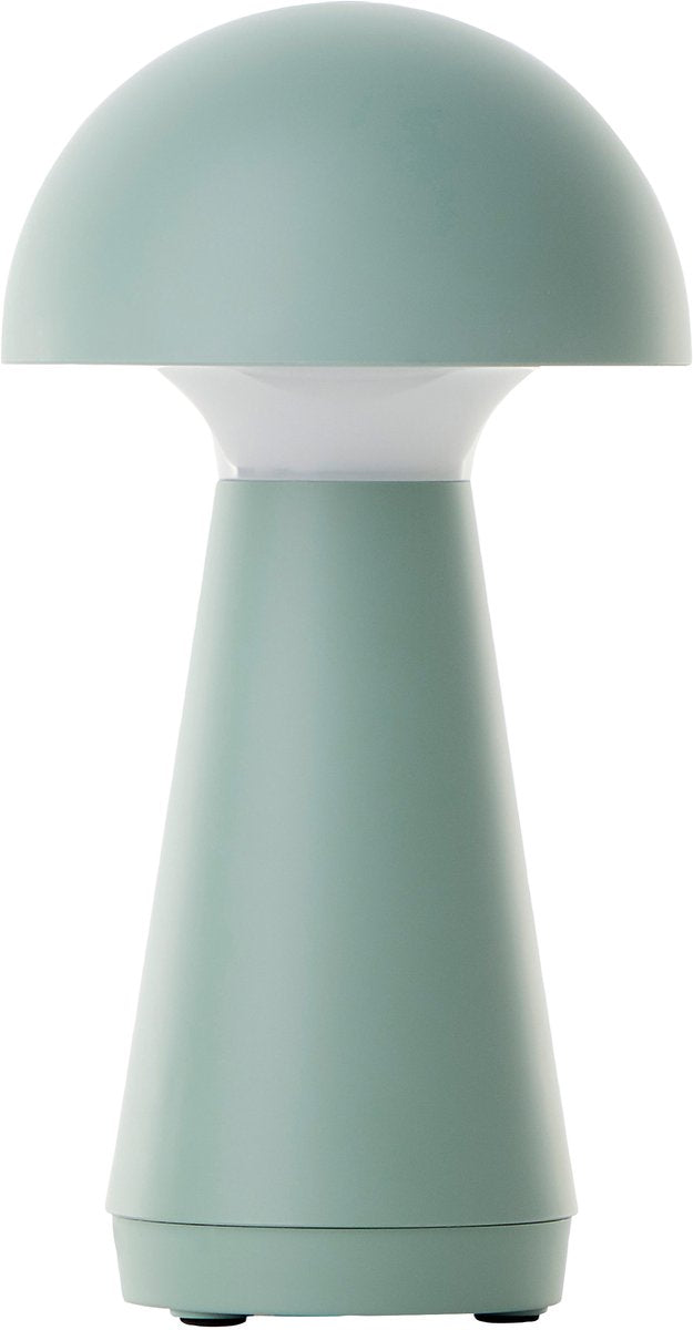 Brilliant navabi - buiten tafellamp - led 2w - ø 9.5 cm - 130 lm - 3000k - 3-steps dimbaar - usb oplaadbaar - ip44 - groen