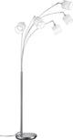 Rl live your light reality tommy - vloerlamp - nikkel mat - excl. 5x e14 3,5 w - voetschakelaar