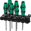 Wera 367 7 torx hf-schroevendraaierset kraftform plus + rek (zwart groen, 7-delig)