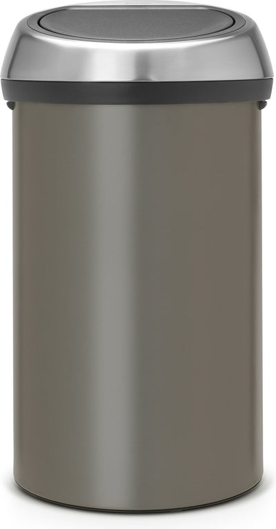 Pattumiera Brabantia touch bin - 60 litri - coperchio anti-impronta in acciaio satinato platino