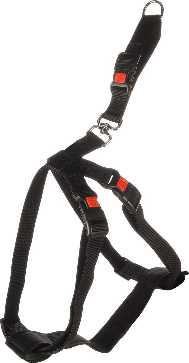 Arnés para perros Flamingo seguridad para coche talla L XL 60-100 cm negro