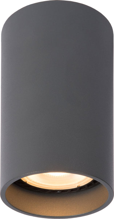 Lucide delto - faretto da soffitto (plafoniera) - ø 5,5 cm - led dimmerabile caldo - gu10 - 1x5w 2200k 3000k - grigio