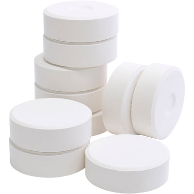 Pintura de acuarela líquida de Colortime Tempera, H: 19 mm, D 57 mm, blanco, 10 piezas 1 caja