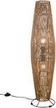 Rl vive tu luz realidad miki - lámpara de pie - marrón - excl. 2x e27 40w - interruptor de pie - sisal natural