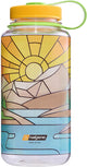 Nalgene - botella de boca ancha - botella para beber - botella de agua - 1000 ml de agua de río teñida transparente - sin bpa