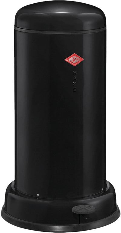 Wesco baseboy waste bin with soft close | 20 liters | metal - black | pedal bin