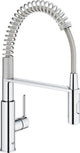 Grifo de cocina Grohe get - caño alto - rango de giro de 360° - con ducha de mano extraíble y 2 tipos de chorro - cromo
