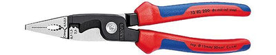 Knipex elektro-installatietang 13 82 200 (rood blauw, slank ontwerp, geschroefde verbinding)