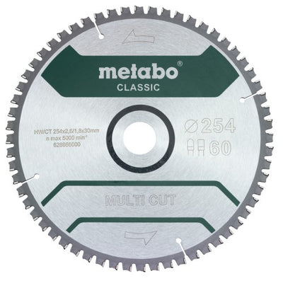 Accessori Metabo lama per sega circolare | classico multitaglio | 254x30 mm | z60 fz tz 5°neg - 628285000