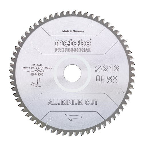 Accessori Metabo lama per sega circolare | taglio alluminio prof | 254x30 mm | z72 fz tz 5° neg - 628447000