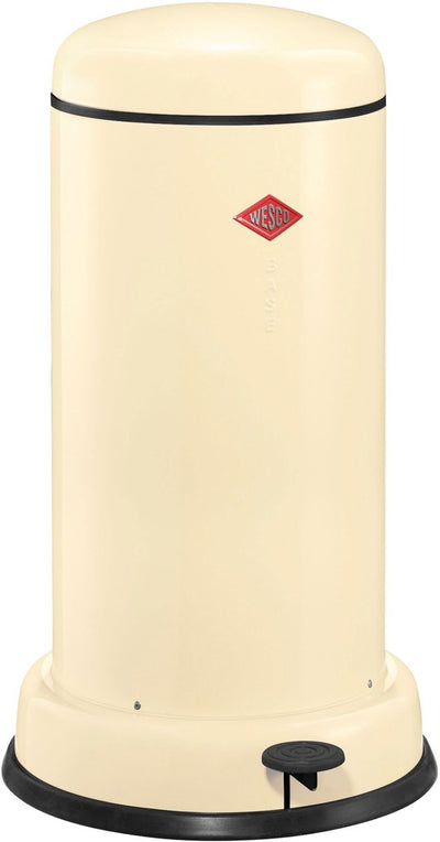 Wesco baseboy waste bin with soft close | 20 liters | metal - almond | pedal bin