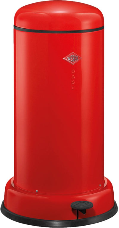 Wesco baseboy waste bin with soft close | 20 liters | metal - red | pedal bin