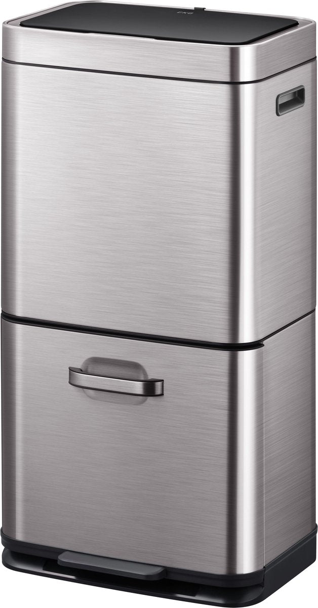 Eko - himalaya recycler sensor bin 35+25 liter - stainless steel plastic - grijs, mat rvs - prullenbak