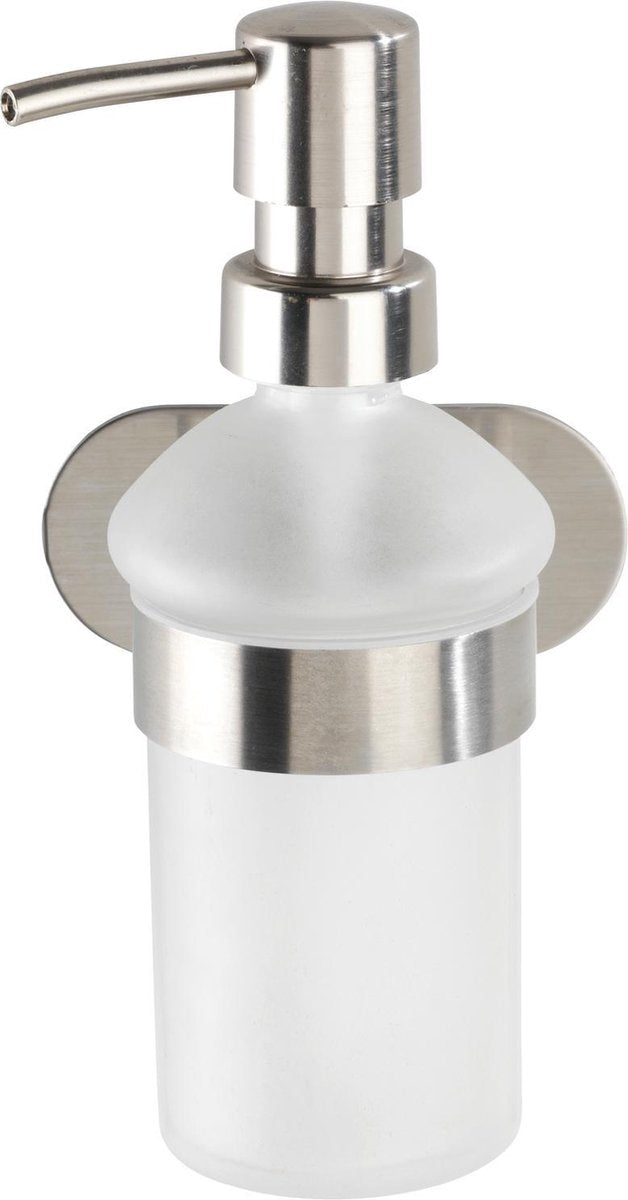 Wenko turbo-loc® dispensador de jabón orea acero inoxidable mate 200ml - bomba de jabón - montaje sin taladrar - autoadhesivo - garantía de 10 años