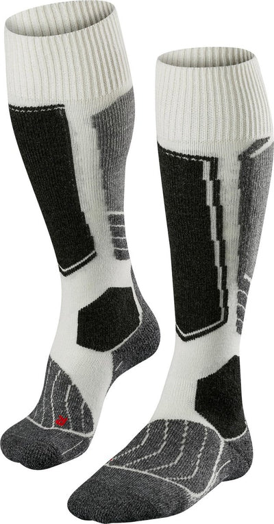 Falke sk1 calzini da sci in materiale funzionale in lana calda e spessa da donna bianchi - taglia 39-40