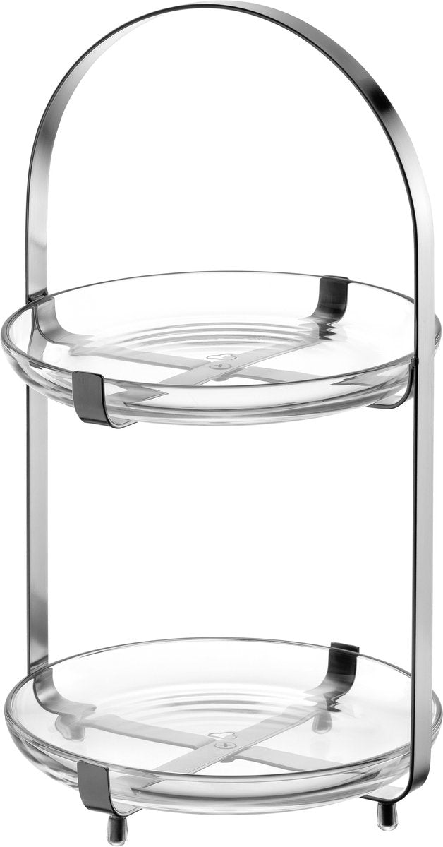 Leonardo cucina etagère 2 pezzi argento
