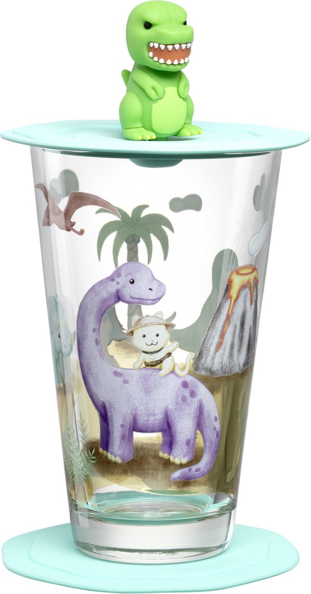 Set da bere Leonardo Avventura 300ml dino - 3 pezzi