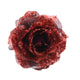 Decoris kerstdecoratie roos op clip polyester ossenbloed dia14x8,5cm